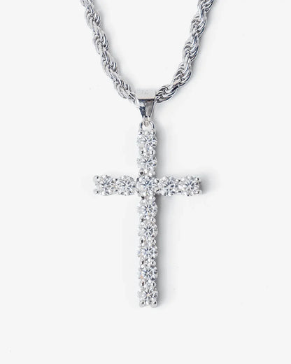 Moissanite Iced Cross Pendant