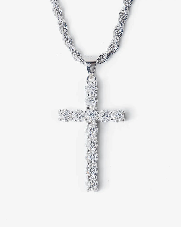 Moissanite Iced Cross Pendant
