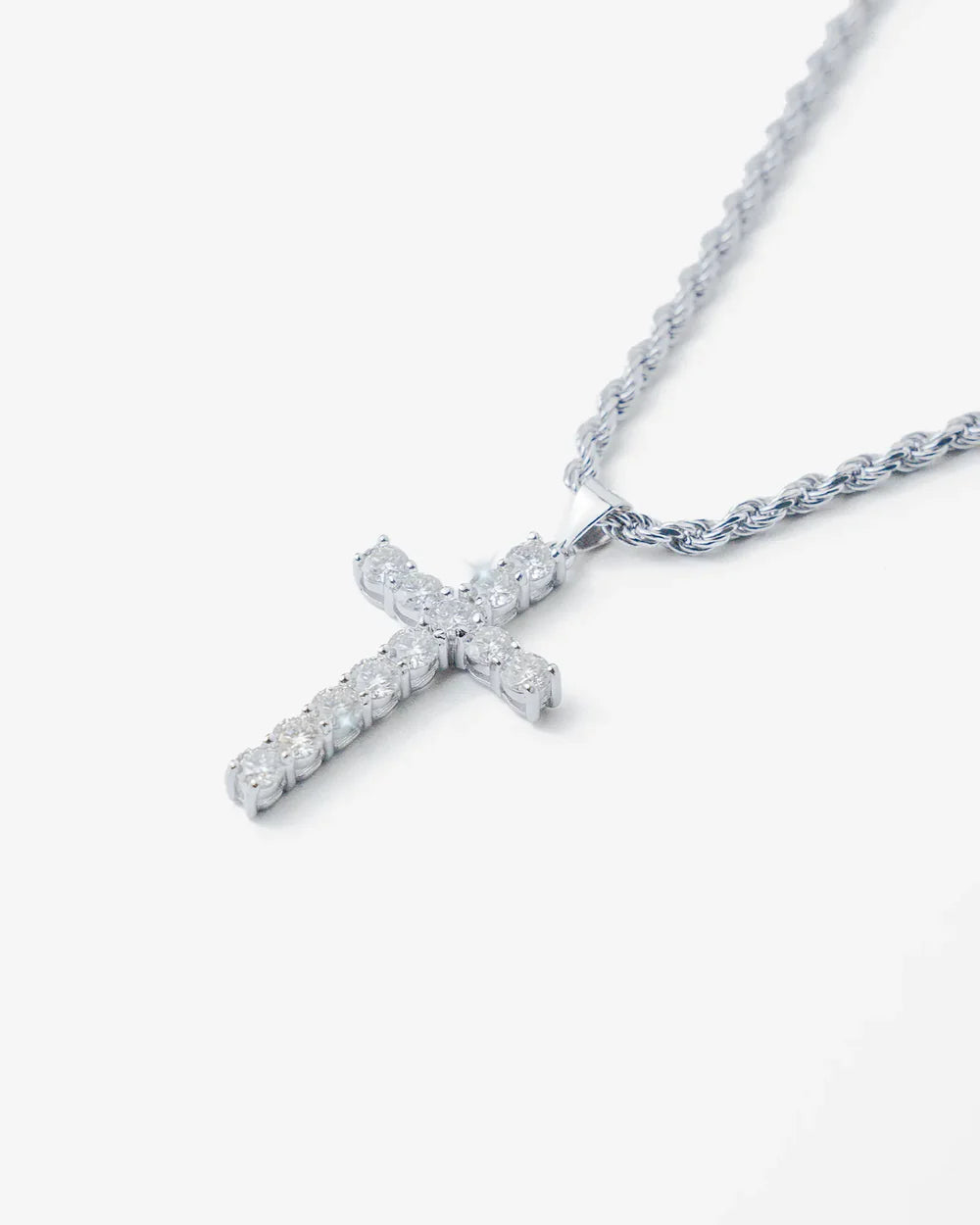 Moissanite Iced Cross Pendant