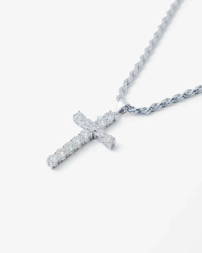 Moissanite Iced Cross Pendant