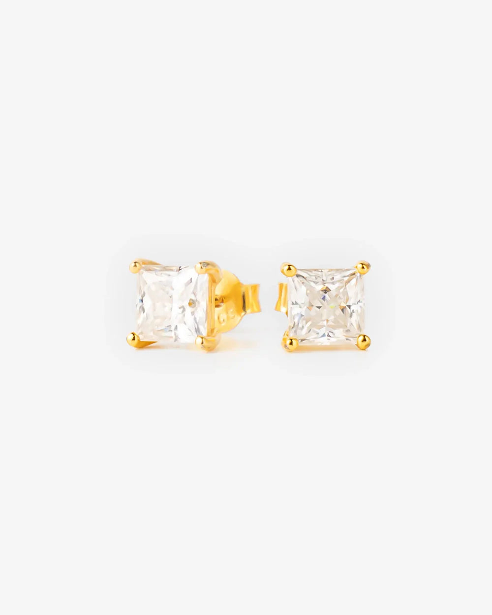 6MM Square Moissanite Earrings