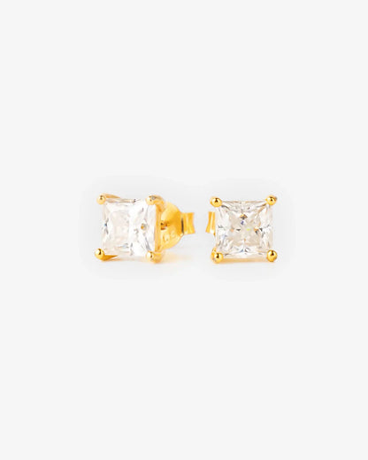 6MM Square Moissanite Earrings