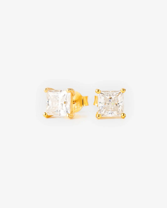 6MM Square Moissanite Earrings