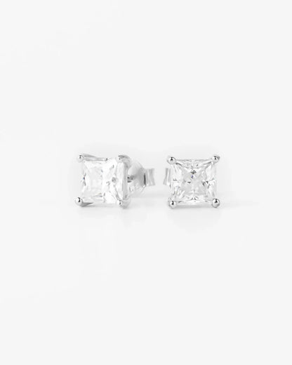 6MM Square Moissanite Earrings