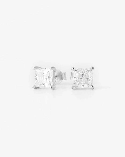 6MM Square Moissanite Earrings