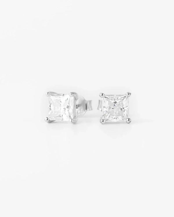 6MM Square Moissanite Earrings